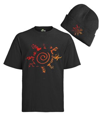Naruto Siegel Minato Anime Geek Mütze & Bio Herren T-Shirt Anime Wintermütze