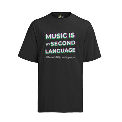 Music is my second Language When words fail music speaks Top Bio Herren T-Shirt