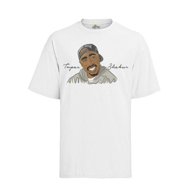 2pac Hip Hop Comic Tupac Shakur Shirt Rapper RIP Musik Two Pac T- Shirt Herren