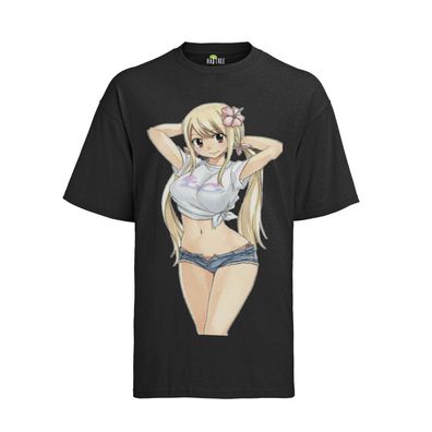 Lucy Heartfilia Fairy Tail Sexy Girl Anime Hentai Porn Manga Bio T-Shirt Herren