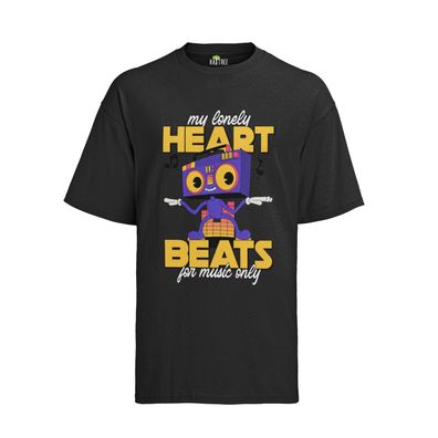 My Lonely Heart Beats for Music Only Party Disco Dancing Top Bio Herren T-Shirt