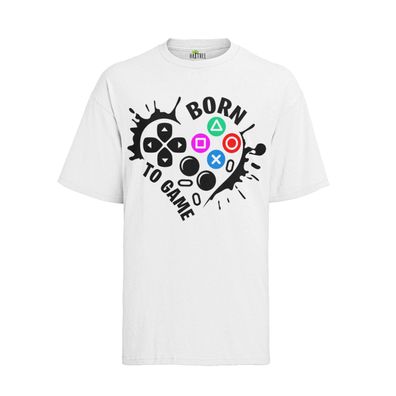 Born to Game Gaming Zocker Herz Man Game Spiele Geek Nerd Top Herren T-Shirt