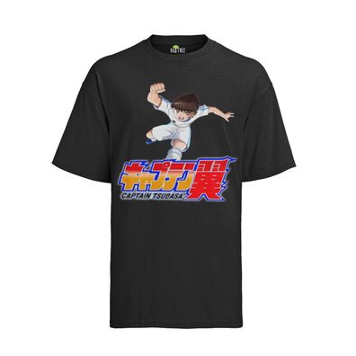 Herren T-Shirt Retro Kickers Captain Tsubasa Anime Oldschool Comic Fussball Kick