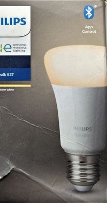 Philips Hue White E27 LED Lampe Einzelpack, dimmbar, warmweißes Licht * A