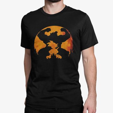 Dragon Ball Son Goku Vegeta Affe silhouette Anime Herren Bio T-Shirt man shirt