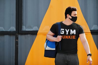 Herren Baumwolle T-Shirt Gym Junkie Motivation Sport Bodybuilding Fitness Shirt