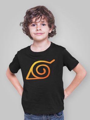 Naruto Sasuke Bio Baumwolle T-Shirt Jungen Dorf Blatt Symbole Kids Shirt Comic