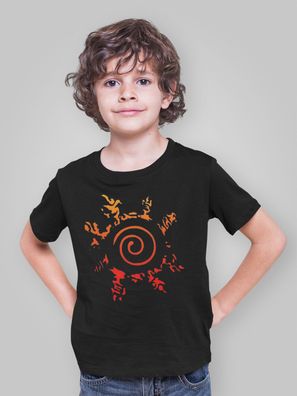 Naruto Minato Bio Baumwolle T-Shirt Jungen Dorf Siegel Symbole Kids Shirt Comic