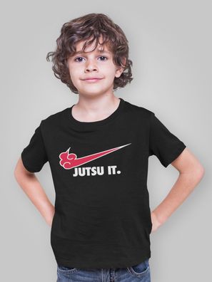 Nike Parodie Naruto Jutsu It Bio Baumwolle T-Shirt Jungen Dorf Kids Shirt Comic