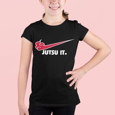 Bio Baumwolle T-Shirt Mädchen Anime Nike Parodie Jutsu It. Comic Merch