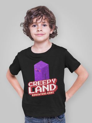 Bio T-Shirt Jungen Minecraft Minecity Creepy Land Zombie Game Block Shirt Kids