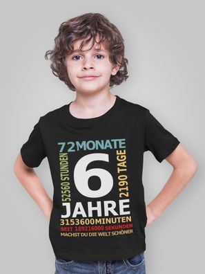 Geburtstags Bio Baumwolle T-Shirt Jungen mit Zeit angaben Birthday Shirt GB
