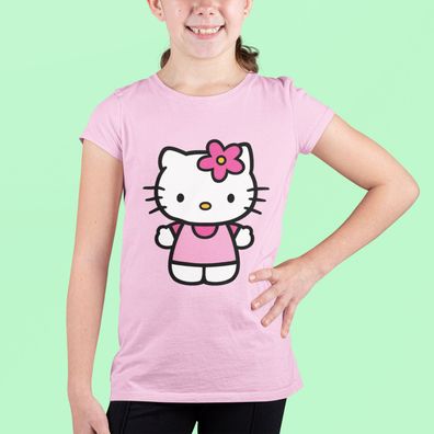 Baumwolle Bio T-Shirt Hello Kitty Hallo Katze Japanisch Kätzchen Kid Shirt Girl