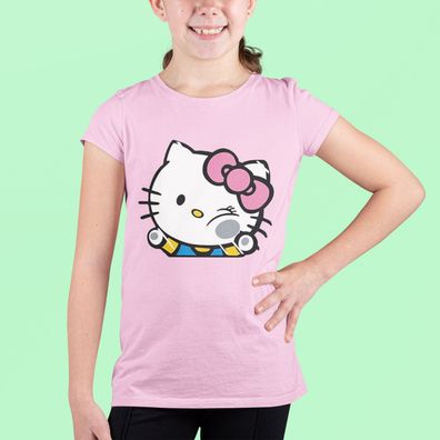 Girl Baumwolle Bio T-Shirt Hello Kitty Hallo Katze Japanisch Kätzchen Kid Shirt