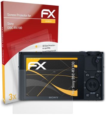 atFoliX 3x Schutzfolie kompatibel mit Sony DSC-RX100 Panzerfolie matt&stoßfest