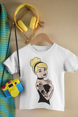 Punk Prinzessin Cinderella Disney Bio Baumwolle T-Shirt für Mädchen Girl
