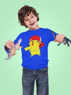 Jungen Bio Baumwolle Kinder T-Shirt Pokemon Pikachu Cappy Pokeball Pika Comic