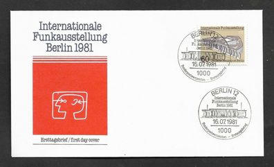 FDC Berlin Internationale Funkausstellung (IFA), Berlin 16.07.1981