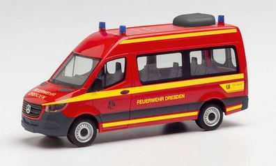 Herpa 095488 - Mercedes-Benz Sprinter 18 Bus HD - Feuerwehr Dresden. 1:87