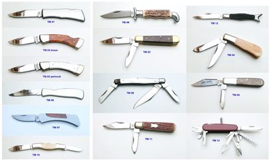 Messer edles Taschenmesser Klappmesser normal klein mini 1-3 Klingen superscharf