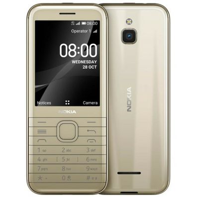 Nokia 8000 4G 4GB Cintrine Gold NEU Dual SIM 2,8" KaiOS Handy Smartphone OVP