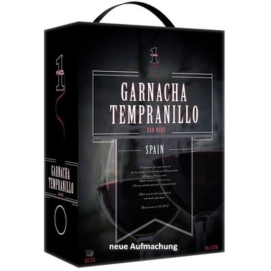 No.1 Garnacha Tempranillo Spanischer Rotwein Trocken 3L Bag in Box BiB 12% vol