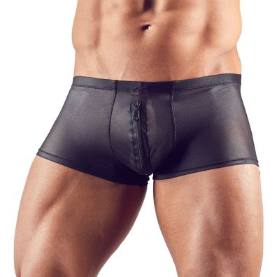 Sexy Herren Hipster Pants Beutel m Zip Boxer Shorts Transparent M L XL "Kai" C31