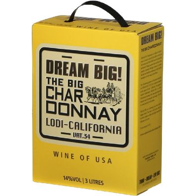 Dream Big Der Große Chardonnay Weisswein Lodi Californien Bag in Box 14%vol 300cl BiB