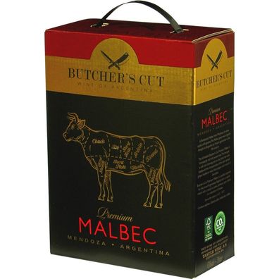 Butcher´s Cut Premium Malbec Rotwein Argentinia Bag in Box 13% vol 300cl BiB