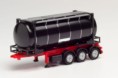 Herpa 076678-002 - 26 ft. Containerchassis mit Swapcontainer, schwarz. 1:87