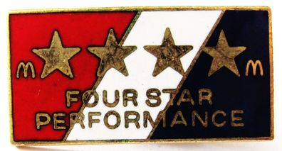 Mc Donald´s - Four Star Performance - Pin 25 x 12 mm