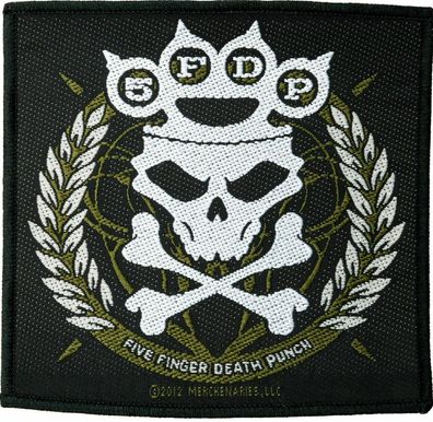 Five Finger Death Punch Knuckle Crown Patch-Aufnäherl NEU & Official!