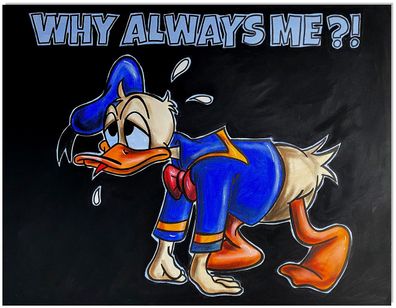 Klausewitz: Original Acryl auf Leinwand: Donald Duck / 70x100 cm