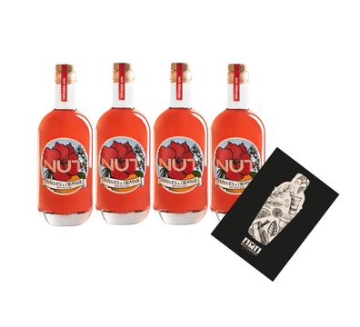 NUT 4er Set Infused Gin Hibiscus Orange 4x 0,7L (40% Vol) Hibiskus Orange Gin N