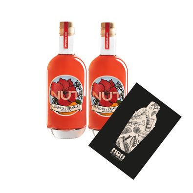 NUT 2er Set Infused Gin Hibiscus Orange 2x 0,7L (40% Vol) Hibiskus Orange Gin N