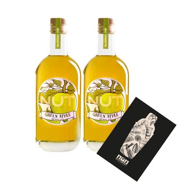 NUT 2er Set Blended Gin Green Apple 2x 0,7L (40% Vol) Grüner Apfel Gin NUT Dist