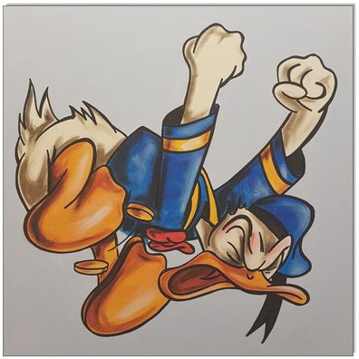 Klausewitz: Original Acryl auf Leinwand: Donald Duck in Rage IV/ 60x60 cm