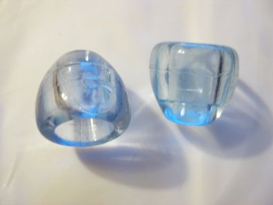 1Kunststoffknopf Kordelstopper transparent hellblau 13x15mm Nr. 4665
