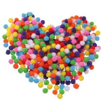 1000pcs Pompons Klein Bunte Pom Kugeln mini Pompom Bommel Basteln DIY