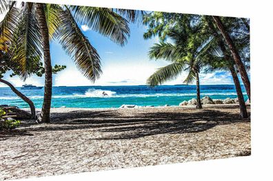 Leinwand Bilder Traumurlaub Palmen Strand Beach Holiday- Hochwertiger Kunstdruck