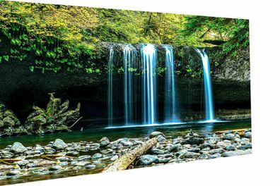 MagicCanvasArt Leinwand Natur Wasserfall Travel Bilder- Hochwertiger Kunstdruck