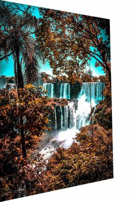 MagicCanvasArt Wasserfall Natur Travel Bilder - Hochwertiger Kunstdruck