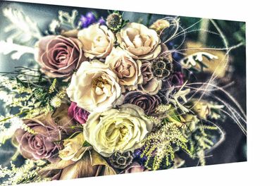MagicCanvasArt Blumen Rosen Geschenk Frühling Bilder - Hochwertiger Kunstdruck