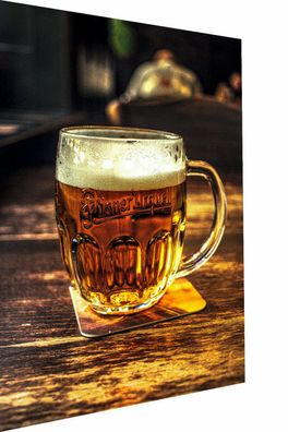 MagicCanvasArt Bier Bar Kneipe Beer Party Bilder- Hochwertiger Kunstdruck