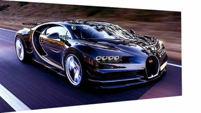 MagicCanvasArt Autos Sportwagen Bugatti Cars Bilder - Hochwertiger Kunstdruck