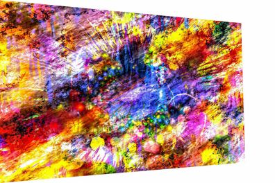 MagicCanvasArt Abstrakt Kunst Design Farbspiel Bilder -Hochwertiger Kunstdruck