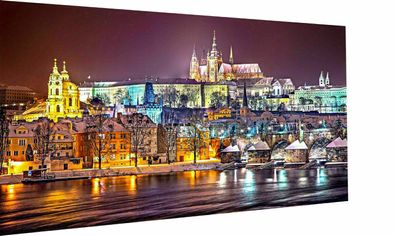 MagicCanvasArt Stadt Städte reisen Prag Bilder - Hochwertiger Kunstdruck