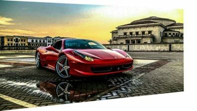 Leinwand Bilder Wandbilder Sportwagen Autos Ferrari - Hochwertiger Kunstdruck