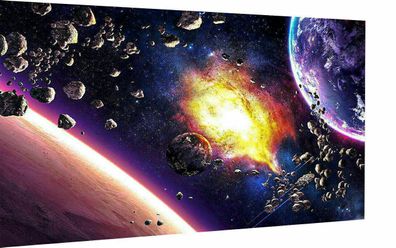 Leinwand Bilder Wandbilder Welt Kosmos Galaxie Weltall - Hochwertiger Kunstdruck