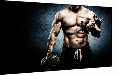 Leinwand Bilder Wandbilder Sport Muskeln Motivation - Hochwertiger Kunstdruck